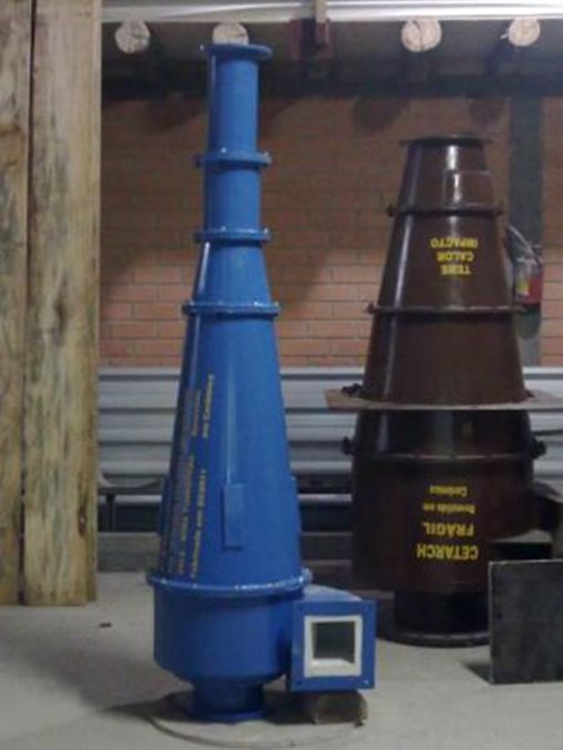 Ciclones revestidos em cerâmica antidesgaste de alumina CT CEDUR